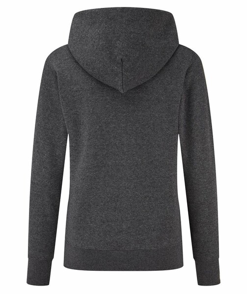Толстовка жіноча зкапюшоном Classic hooded з браком дирки на одязі колір темно-сірий меланж 1