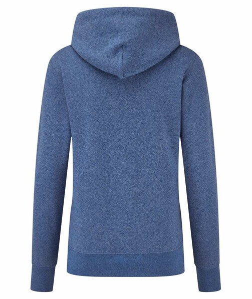 Толстовка жіноча зкапюшоном Classic hooded з браком дирки на одязі колір синій меланж 2