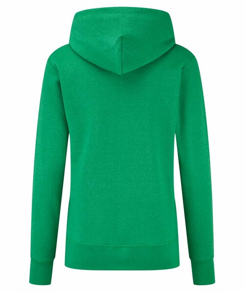 Толстовка женская с капюшоном Classic hooded c браком дырки на одежде цвет зеленый меланж 3