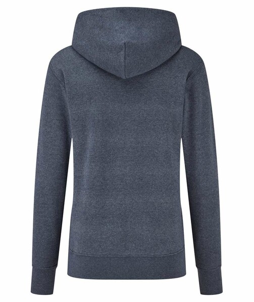 Толстовка жіноча зкапюшоном Classic hooded з браком дирки на одязі колір темно-синій меланж 4