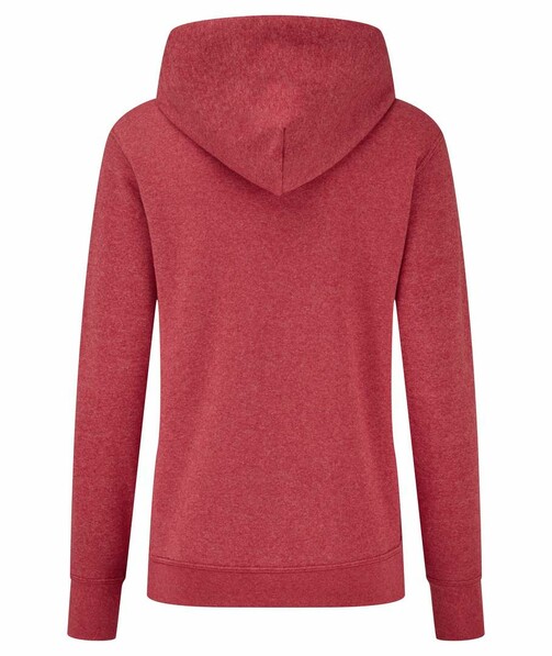 Толстовка жіноча зкапюшоном Classic hooded з браком дирки на одязі колір червоний меланж 5