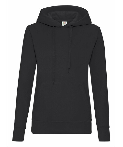 Толстовка женская с капюшоном Classic hooded c браком дырки на одежде цвет черный 15