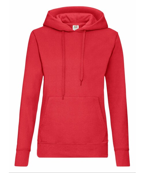 Толстовка женская с капюшоном Classic hooded c браком дырки на одежде цвет красный 21