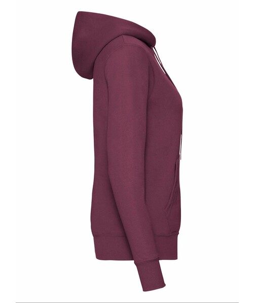 Толстовка женская с капюшоном Classic hooded c браком дырки на одежде цвет бордовый 25