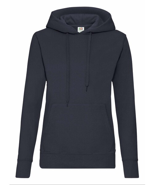 Толстовка жіноча зкапюшоном Classic hooded з браком дирки на одязі колір глибокий темно-синій 42
