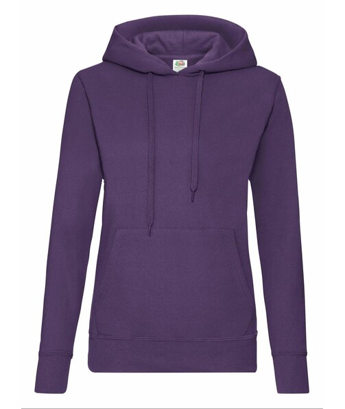 Толстовка женская с капюшоном Classic hooded c браком дырки на одежде цвет фиолетовый 45