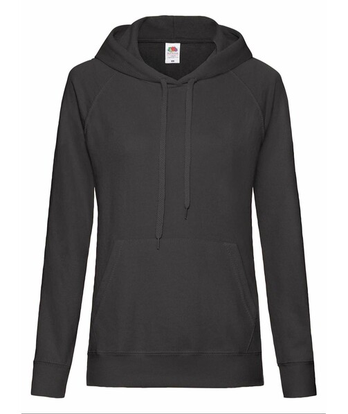 Толстовка жіноча з капюшоном Lightweight hooded з браком дирки на одязі колір чорний 4