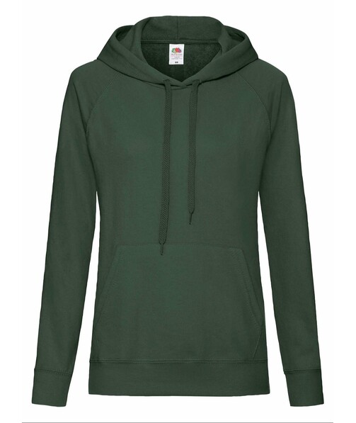 Толстовка жіноча з капюшоном Lightweight hooded з браком дирки на одязі колір темно-зелений 7