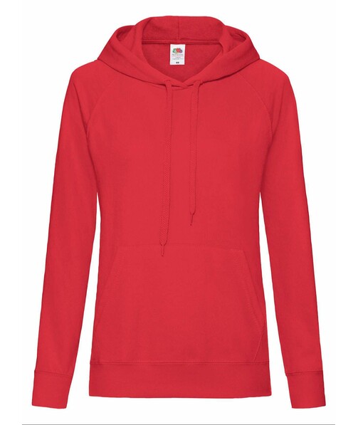 Толстовка жіноча з капюшоном Lightweight hooded з браком дирки на одязі колір червоний 10