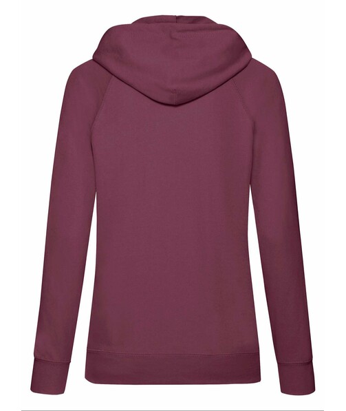 Толстовка жіноча з капюшоном Lightweight hooded з браком дирки на одязі колір бордовий 14