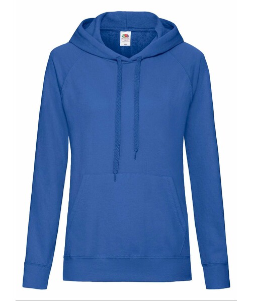 Толстовка женская с капюшоном Lightweight hooded с браком дырки на одежде цвет ярко-синий 20