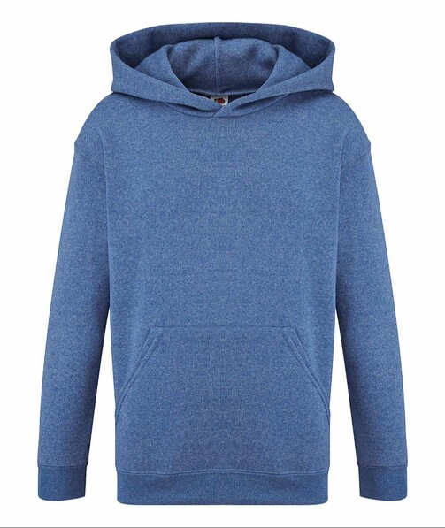 Толстовка дитяча з капюшоном Classic hooded із браком дірки в одязі колір синій меланж 46