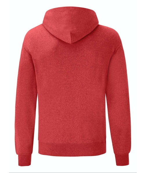 Толстовка мужская с капюшоном Classic hooded с браком дырки в одежде цвет красный меланж 55
