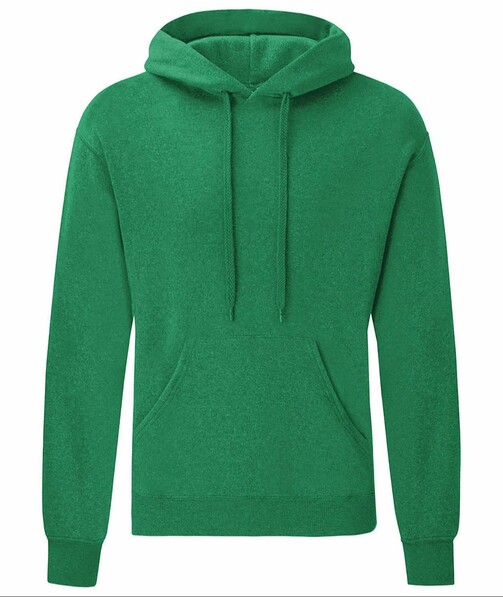 Толстовка мужская с капюшоном Classic hooded с браком дырки в одежде цвет зеленый меланж 64