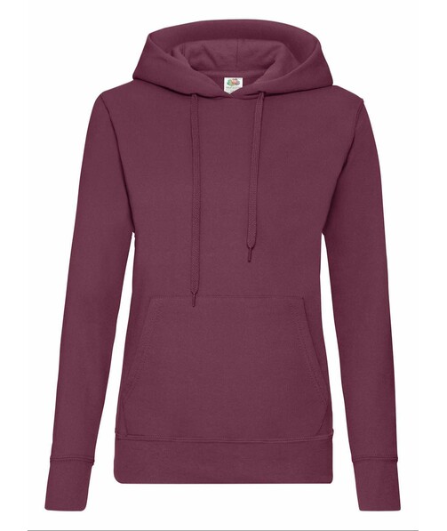 Толстовка жіноча з капюшоном Classic hooded з браком п&#039;ятна/бруд на одязі колір бордовий 25