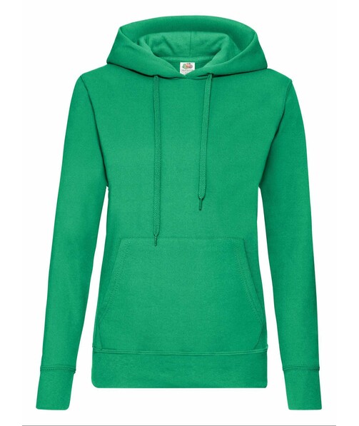 Толстовка жіноча з капюшоном Classic hooded з браком п&#039;ятна/бруд на одязі колір яскраво-зелений 28