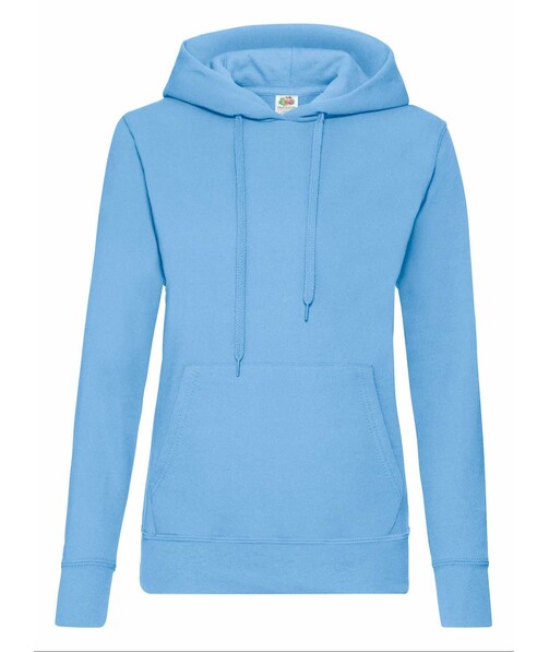 Толстовка жіноча з капюшоном Classic hooded з браком п&#039;ятна/бруд на одязі колір небесно-блакитний 49
