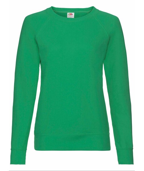 Світшот жіночий Lightweight raglan з браком дирки на одязі колір яскраво-зелений 19
