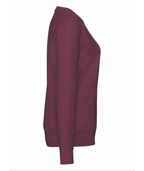 Світшот жіночий Lightweight raglan з браком п&#039;ятна/бруд на одязі колір бордовий 14