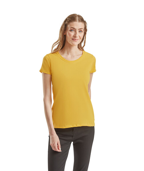 Жіноча футболка щільна Ringspun колір сонячний жовтий 54
