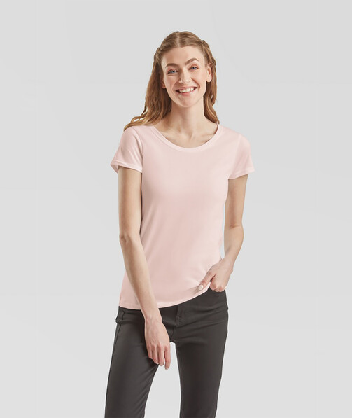 Жіноча футболка щільна Ringspun колір pr пудровий рожевий 61