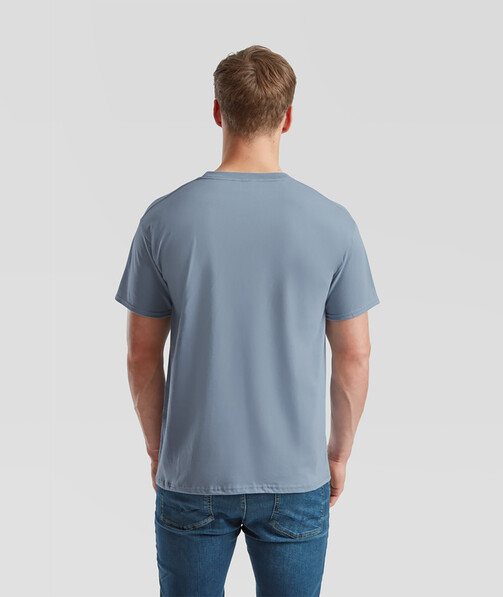 Мужская футболка плотная Iconic 195 Ringspun Premium T цвет минеральный голубой 54