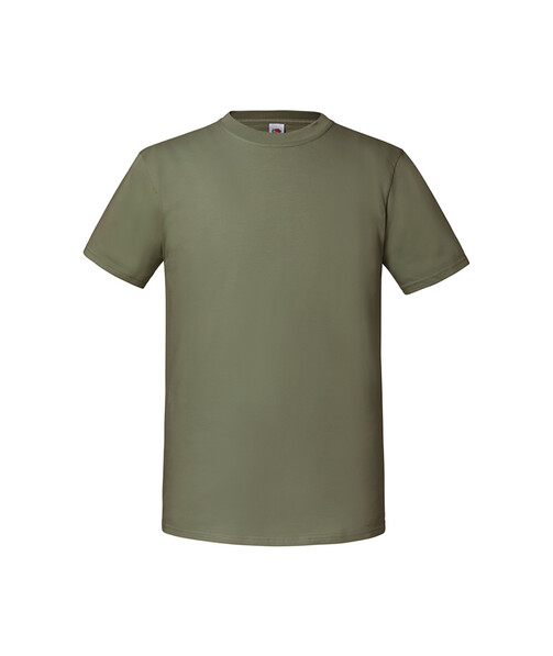 Мужская футболка плотная Iconic 195 Ringspun Premium T цвет оливковый 66