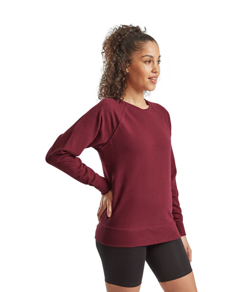 Свитшот женский Lightweight raglan цвет бордовый 3