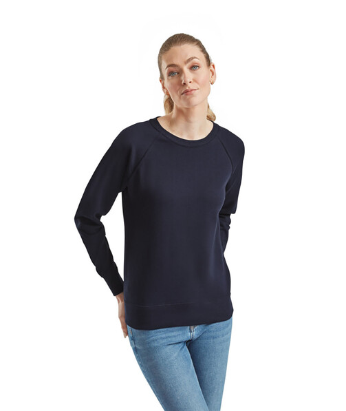 Свитшот женский Lightweight raglan цвет глубокий темно-синий 3