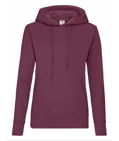 Толстовка женская с капюшоном Classic hooded цвет бордовый 19