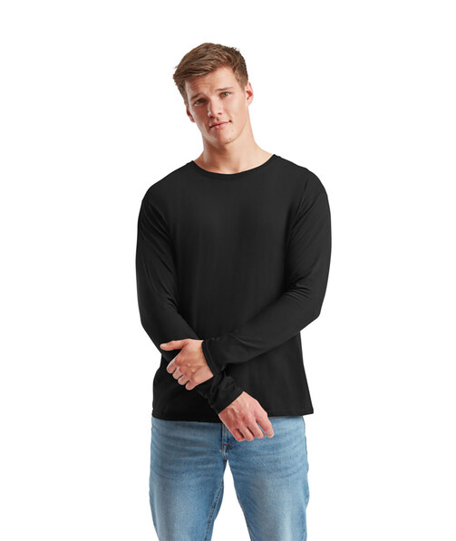 Чоловічі футболки з довгим рукавом L/S Super premium колір чорний 10