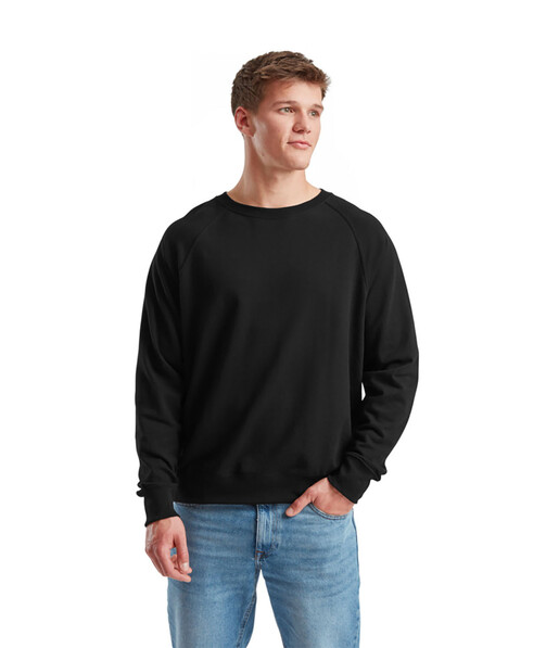 Світшот чоловічий Lightweight raglan колір чорний 6