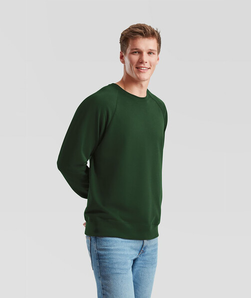 Світшот чоловічий Lightweight raglan колір темно-зелений 10