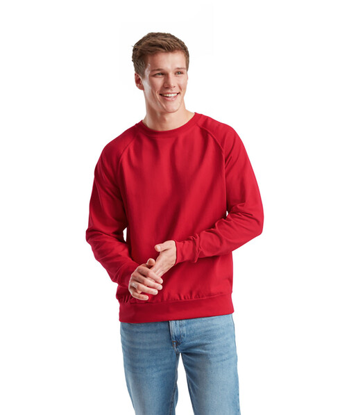 Свитшот мужской Lightweight raglan цвет красный 13