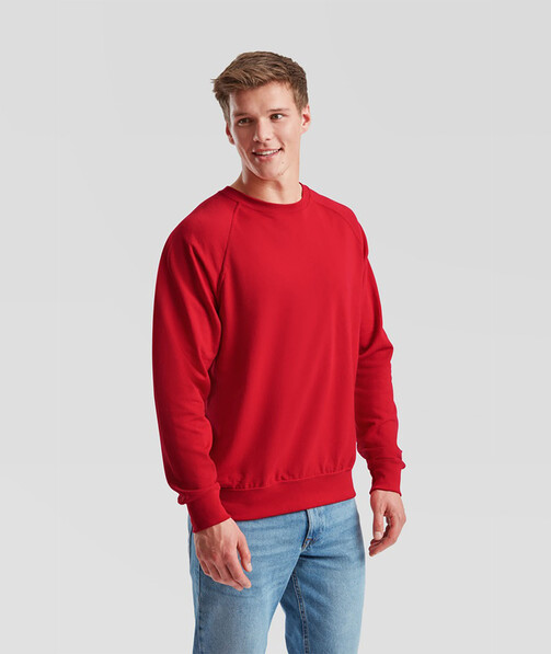 Світшот чоловічий Lightweight raglan колір червоний 14