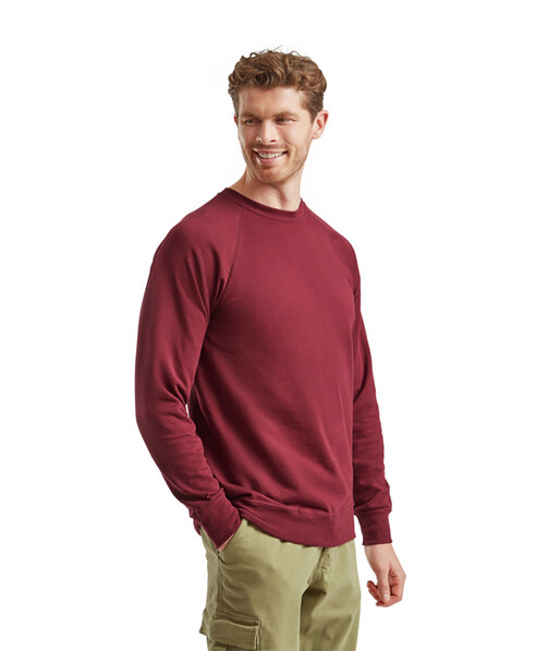Світшот чоловічий Lightweight raglan колір бордовий 18
