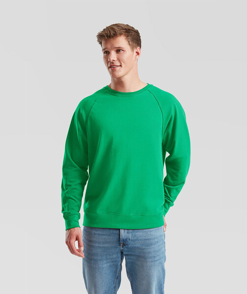 Світшот чоловічий Lightweight raglan колір яскраво-зелений 25