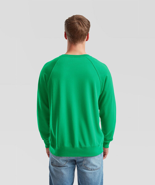 Свитшот мужской Lightweight raglan цвет ярко-зеленый 27
