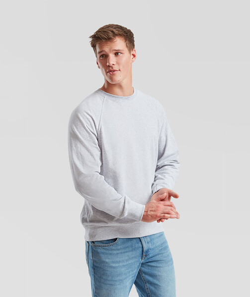 Світшот чоловічий Lightweight raglan колір сіро-ліловий 56