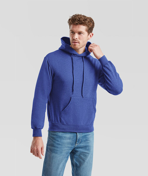 Чоловіча толстовка з капюшоном Classic hooded колір синій меланж 121