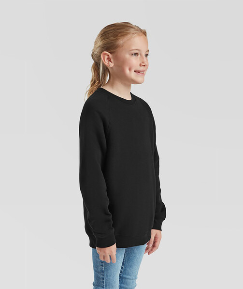 Детский свитшот Premium raglan цвет черный 38