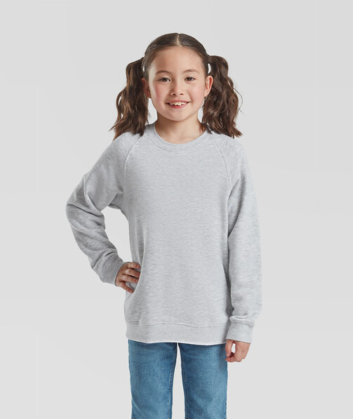 Детский свитшот Premium raglan цвет серо-лиловый 52