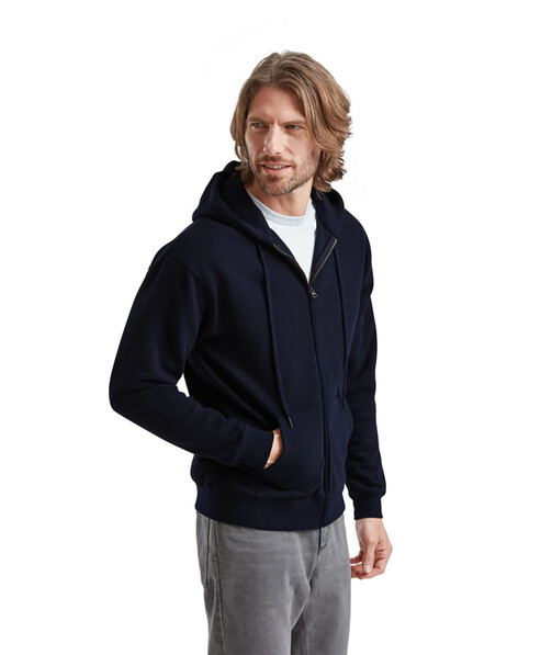 Худи мужской на молнии Premium hooded jacket цвет глубокий темно-синий 8