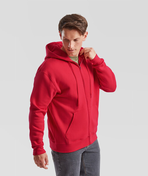 Худи мужской на молнии Premium hooded jacket цвет красный 23