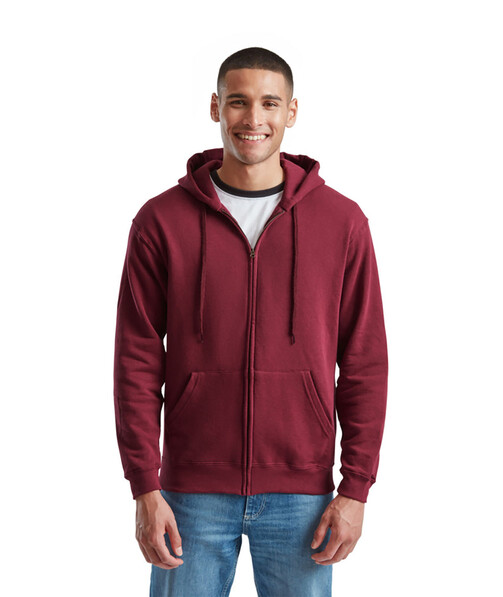 Толстовка мужская на молнии Lightweight hooded jacket цвет бордовый 77