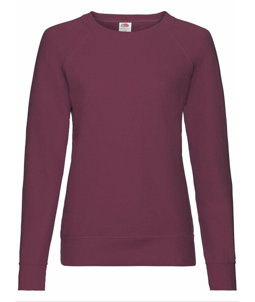 Свитшот женский Lightweight raglan цвет бордовый 13