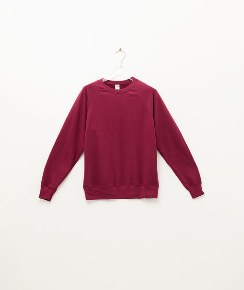 Світшот чоловічий Lightweight raglan колір бордовий 16