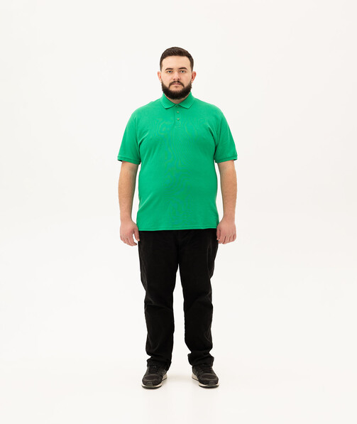 Мужское поло классическое большых размеров 3XL-5XL цвет ярко-зеленый 26