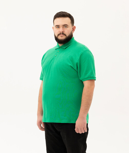 Мужское поло классическое большых размеров 3XL-5XL цвет ярко-зеленый 27
