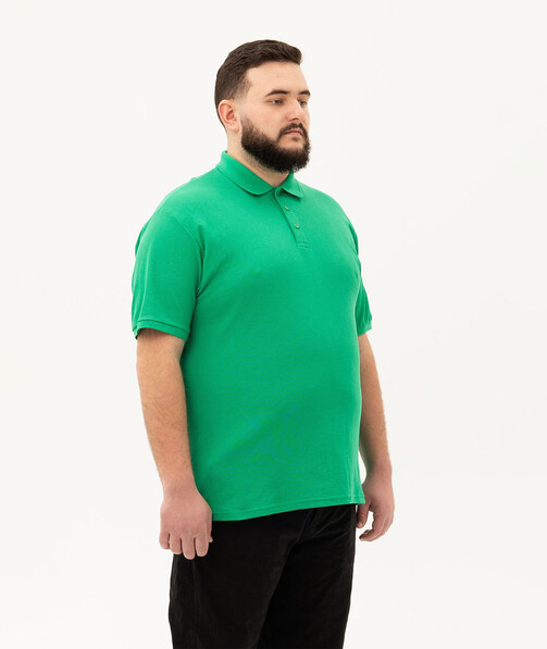Мужское поло классическое большых размеров 3XL-5XL цвет ярко-зеленый 31